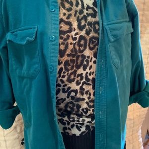 L L Bean turquoise Men size 15 shirt